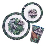 Artikelbild 1 für Kindergeschirr-Set Jurassic World blau/grün 3-tlg., 3 St., Artikelnummer 740734