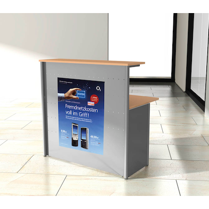 Artikelbild 6 für Kerkmann Empfangstheke Genua gerade, buche, silber 116,0 x 70,0 x 115,0 cm, Artikelnummer 668574