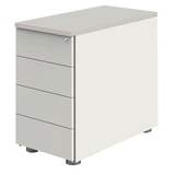 Artikelbild 1 für Kerkmann Move Standcontainer weiß, lichtgrau 4 Auszüge ohne-Muldengriff weiß 42,0 x 80,0 x 72,0 - 76,0 cm, Artikelnummer 854253