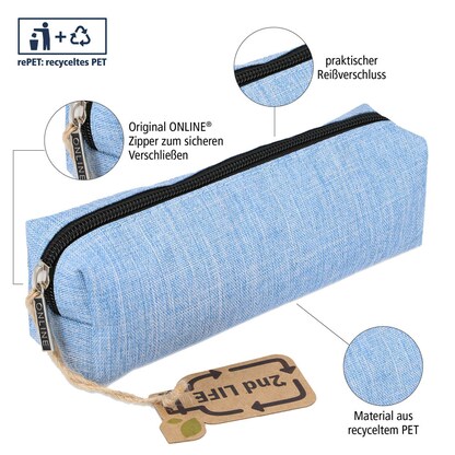 Artikelbild 2 für ONLINE® Schlampermäppchen 04073/6 2nd LIFE hellblau, 22,0 x 5,0 cm, Artikelnummer 283683