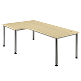 Artikelbild 1 für HAMMERBACHER Orbis höhenverstellbarer Schreibtisch ahorn L-Form, 5-Fuß-Gestell silber 200,0 x 80,0/120,0 cm, Artikelnummer 484956