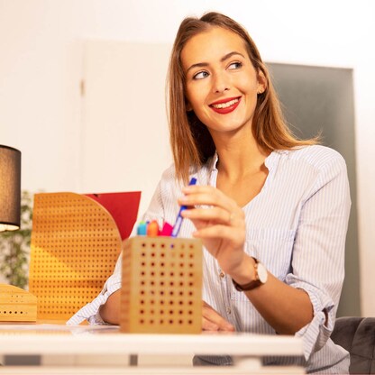 Artikelbild 6 für relaxdays Stiftehalter braun Bambus 9,0 x 9,0 x 11,0 cm, Artikelnummer 604981