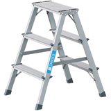 Artikelbild 1 für ZARGES Stehleiter beidseitig Scana B silber 2x 3 Stufen, H: 0,71 cm, Artikelnummer 673388