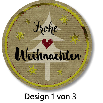 Artikelbild 4 für AVERY Zweckform Aufkleber Frohe Weihnachten, braun, 50 Etiketten, Artikelnummer 723770