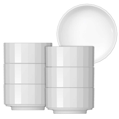 Artikelbild für BAUSCHER Schalen EDGE weiß 0,30 l, 6 St., Artikelnummer 819472