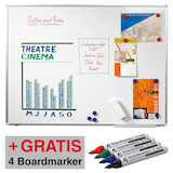Artikelbild 1 für AKTION: Legamaster Whiteboard PREMIUM PLUS 180,0 x 120,0 cm weiß emaillierter Stahl + GRATIS 4 Boardmarker TZ 100 farbsortiert, Artikelnummer 638346