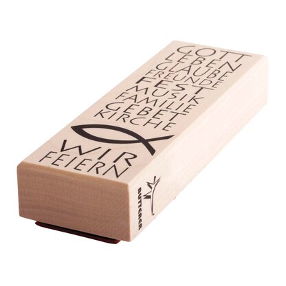 Artikelbild 2 für Rayher Motivstempel Christliche Einladung 12,0 x 4,0 cm, 1 St., Artikelnummer 151623