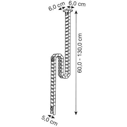 Artikelbild 2 für HAMMERBACHER Kabelführung 130,0 cm silber, Artikelnummer 743077