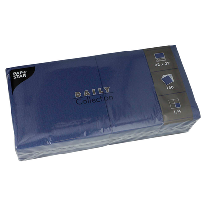 Artikelbild für PAPSTAR Servietten Daily Collection dunkelblau 2-lagig 32,0 x 32,0 cm, 150 St., Artikelnummer 311823