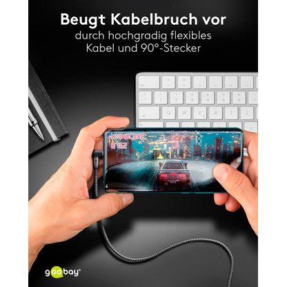 Artikelbild 6 für goobay 3,5 mm Klinke Klinkenkabel 5,0 m silber, schwarz, 1 St., Artikelnummer 655867