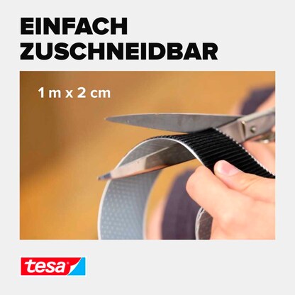 Artikelbild 2 für tesa Klettband ON & OFF® UNIVERSAL schwarz, 1 Rolle, Artikelnummer 724148