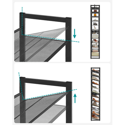 Artikelbild 9 für SONGMICS Schuhregal schwarz 92,5 x 30,7 x 223,0 cm, 1 St., Artikelnummer 760308