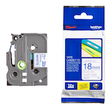 Artikelbild 1 für brother Schriftband TZe-243 TZE243, 18 mm, blau auf weiß, 1 St., Artikelnummer 653212