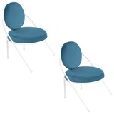 Artikelbild 1 für meet powered by PAPERFLOW Sessel SATURNE blau weiß Kunstleder 70,0 x 73,0 x 88,0 cm, 2 St., Artikelnummer 230807