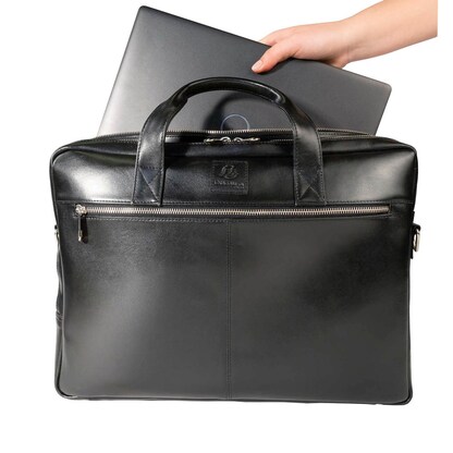 Artikelbild 2 für Exacompta Laptoptasche Exactive Leder schwarz 17537E, Artikelnummer 333079