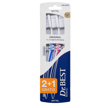 Artikelbild 3 für Dr.Best Zahnbürsten CLASSIC Original, 3 St., Artikelnummer 570178