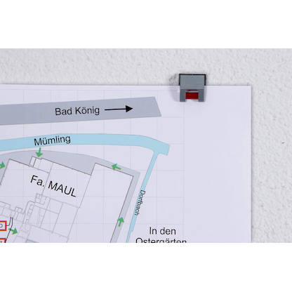 Artikelbild 2 für MAUL S Rollenclips blau selbstklebend, Wandmontage, 10 St., Artikelnummer 535272