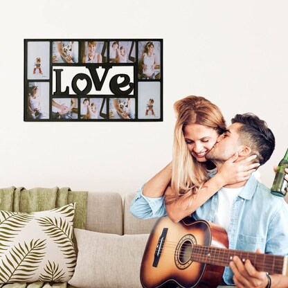 Artikelbild 2 für relaxdays Collage-Bilderrahmen LOVE schwarz 72,0 x 36,5 cm, 1 St., Artikelnummer 522305