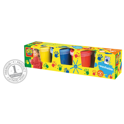 Artikelbild 2 für SES Creative® Fingerfarben farbsortiert 4x 150,0 ml, 1 St., Artikelnummer 110348