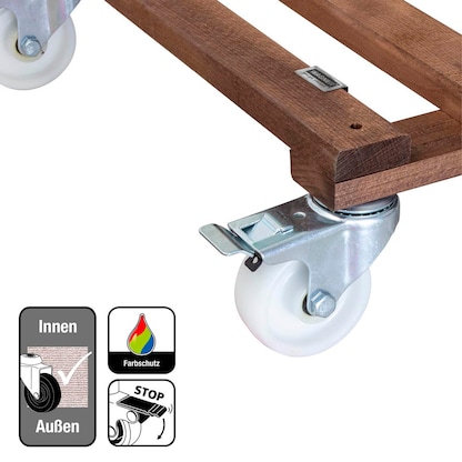 Artikelbild 5 für WAGNER® design yourself Pflanzenroller GH 0870 Holz dunkelbraun quadratisch 45,0 x 13,0 cm, 1 St., Artikelnummer 418659