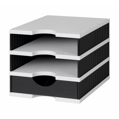 Artikelbild für styro Schubladenbox uno schwarz 268-0103.9895S, DIN A4 mit 1 Schublade, 1 St., Artikelnummer 380976