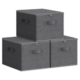 Artikelbild 1 für SONGMICS Aufbewahrungsboxen silbergrau 40,0 x 30,0 x 25,0 cm, 3 St., Artikelnummer 439616