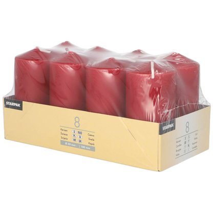 Artikelbild 3 für STARPAK Stumpenkerzen bordeaux, 8 St., Artikelnummer 514109