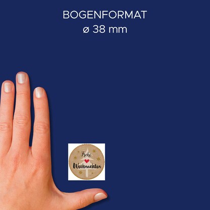 Artikelbild 7 für AVERY Zweckform Aufkleber Frohe Weihnachten, braun, 50 Etiketten, Artikelnummer 723770