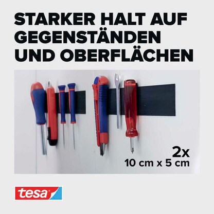Artikelbild 2 für tesa Klettband ON & OFF® EXTRA STRONG schwarz, 2 St., Artikelnummer 724167