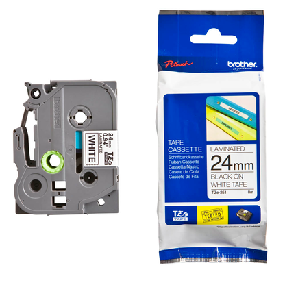 Artikelbild für brother Schriftband TZe-251 TZE251, 24 mm, schwarz auf weiß, 1 St., Artikelnummer 653220