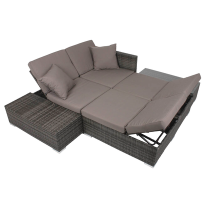 Artikelbild 5 für Garden Pleasure Loungegruppe Alcudia, grau Kunststoff, Metall, 10-teilig, Artikelnummer 231688