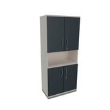 Artikelbild 1 für fm Regalschrank Sidney, 4260429769186 weiß, lavagrau 80,0 cm 44,2 cm, 1 St., Artikelnummer 413391