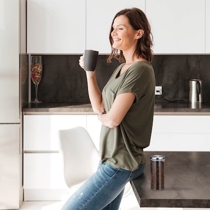 Artikelbild 3 für relaxdays Vorratsdosen 22,0 cm hoch transparent 1,3 l, 3 St., Artikelnummer 472193