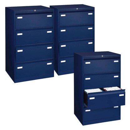 Artikelbild für AKTION: BISLEY LIGHT Hängeregistraturschränke oxfordblau 4 Schubladen 80,0 x 62,2 x 132,1 cm, 3 St., Artikelnummer 102649