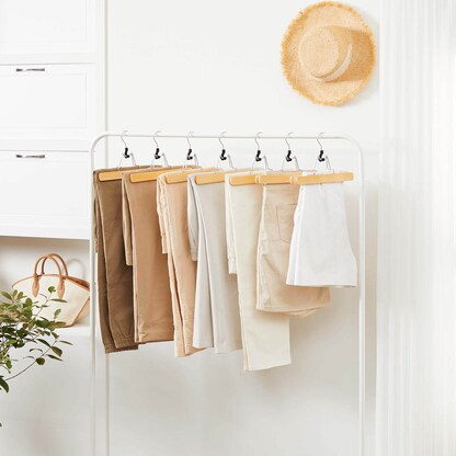 Artikelbild 3 für SONGMICS Hosenbügel platzsparend braun, 12 St., Artikelnummer 291466