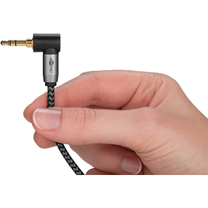 Artikelbild 4 für goobay 3,5 mm Klinke Klinkenkabel 5,0 m silber, schwarz, 1 St., Artikelnummer 655867