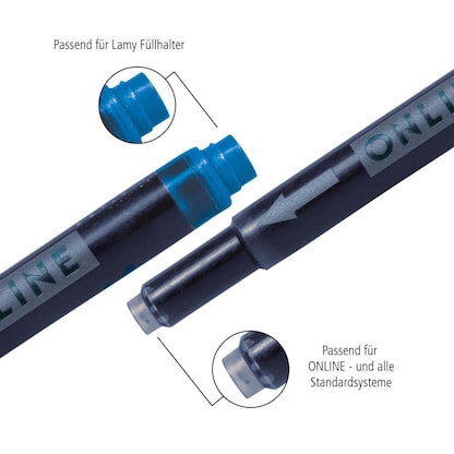 Artikelbild 4 für ONLINE® Tintenpatronen für Füller 17306/12 schwarz, 5 St., Artikelnummer 404215