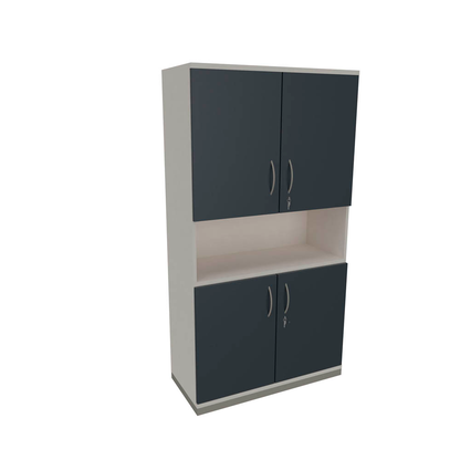 Artikelbild für fm Regalschrank Sidney, 4260429769179 weiß, lavagrau 100,0 cm 44,2 cm, 1 St., Artikelnummer 413403