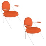 Artikelbild 1 für meet powered by PAPERFLOW Sessel SATURNE rost weiß Kunstleder 70,0 x 73,0 x 88,0 cm, 2 St., Artikelnummer 230694