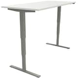 Artikelbild 1 für fm fastline elektrisch höhenverstellbarer Schreibtisch weiß rechteckig, T-Fuß-Gestell silber 180,0 x 80,0 cm, Artikelnummer 135287
