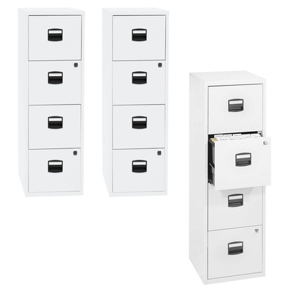 Artikelbild für AKTION: BISLEY Home PFA 4 Hängeregistraturschränke verkehrsweiß 4 Schubladen 41,3 x 40,0 x 132,1 cm, 3 St., Artikelnummer 102808