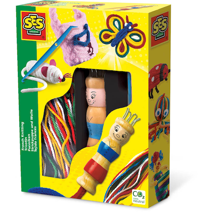 Artikelbild für SES Creative® Bastelset Strickpuppe mit Wolle mehrfarbig, Artikelnummer 110449