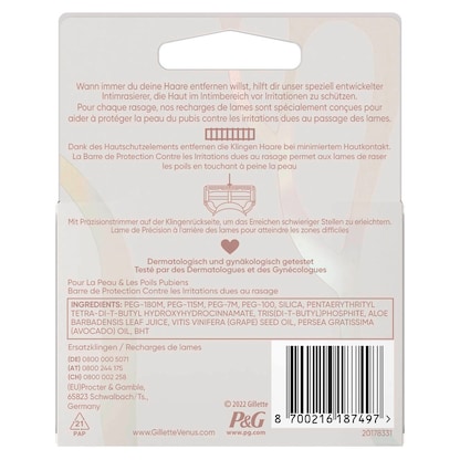 Artikelbild 3 für Gillette Venus Für den Intimbereich Rasierklingen 4 St., Artikelnummer 273759