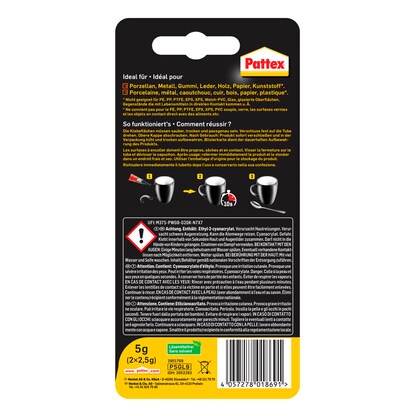 Artikelbild 2 für Pattex Sekundenkleber 2x 2,5 g, 1 St., Artikelnummer 464638