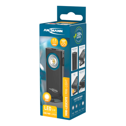 Artikelbild 19 für ANSMANN ML400R LED Taschenlampe schwarz 6,0 cm, 970 Lux, 400 Lumen, 5 W, 1 St., Artikelnummer 629438