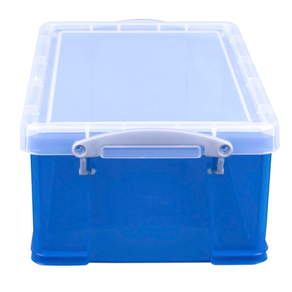 Artikelbild 2 für Really Useful Box Aufbewahrungsbox 9,0 l transparent, blau 39,5 x 25,5 x 15,5 cm, 1 St., Artikelnummer 305420