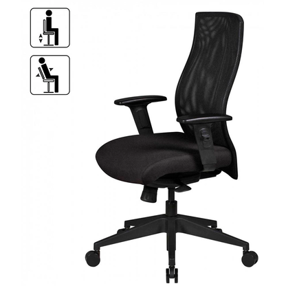 Artikelbild 5 für AMSTYLE Bürostuhl, SPM1.275 Stoff schwarz, Gestell schwarz, Artikelnummer 975800