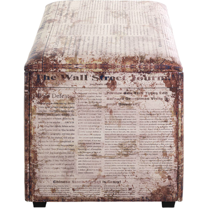 Artikelbild 5 für HAKU Möbel Sitztruhe 25774 Motiv Zeitung Holz 65,0 cm, Artikelnummer 888943