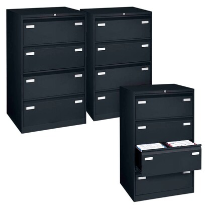 Artikelbild für AKTION: BISLEY LIGHT Hängeregistraturschränke schwarz 4 Schubladen 80,0 x 62,2 x 132,1 cm, 3 St., Artikelnummer 102818