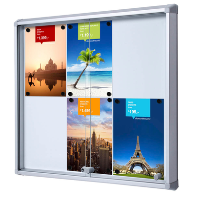 Artikelbild für Showdown® Displays Schaukasten SL B1 silber 6x DIN A4 72,0 x 5,9 x 67,5 cm, 1 St., Artikelnummer 268969